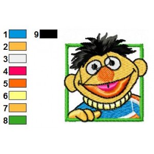 Sesame Street Ernie 04 Embroidery Design
